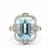 Aquamarine Ring with Diamonds in Platinum 950 10.39cts