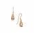 1.30cts Peach Morganite 9K Gold Earrings 
