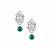 Congo Malachite Earrings with Kaori Cultured Pearl in Sterling Silver
