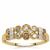 Golden Ivory, Multi Diamonds Ring in 9K Gold 0.56cts