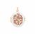 Pink Sapphire Locket in Rose Gold Plated Sterling Silver 1.40cts