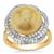Golden South Sea Cultured Pearl Ring with White Zircon in 9K Gold (12mm)