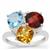 Nampula Garnet Ring with Multi-Gemstone in Sterling Silver 5.25cts