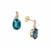Colour Change Kyanite Earrings with White Zircon in 9K Gold 4.80cts