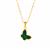 Malachite Butterfly Necklace in Gold Tone Sterling Silver 2cts