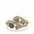 Grandidierite Ring with Diamonds in 18k Gold 1.05cts