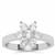 White Zircon Ring in Sterling Silver 1.12cts