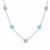Sleeping Beauty Turquoise Necklace in Rhodium Flash Sterling Silver 12.07cts