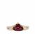 Malawi Garnet Ring with Diamonds in 18K Gold 2.89cts