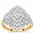 Diamonds Ring in 9K Gold 1.10cts