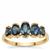 Diego Suarez Blue Sapphire Ring in 9k Gold 2cts