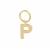 Molte P Letter Charm in Gold Plated Silver