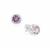 Rose De France Amethyst Earrings in Sterling Silver 2.40cts
