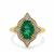 Zambian Emerald Ring with Diamonds in 18K Gold 3.50cts