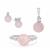 Morganite Earrings, Pendant & Ring with White Topaz in Sterling Silver 17.06cts
