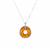 Baltic Cognac Amber Necklace in Sterling Silver (27mm)