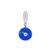 Sar-i-sang Lapis Lazuli Pendant with White Zircon in Sterling Silver 9cts