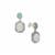 Ethiopian Opal, Swiss Blue Topaz Earrings with White Zircon in Sterling Silver 3.20cts
