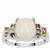 Ethiopian Opal Ring with Multi-Colour Tourmaline in Sterling Silver 3.15cts