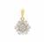 'Snowflake Diamond' 1/3ct 9K Gold Pendant