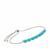 Sleeping Beauty Turquoise Slider Bracelet in Sterling Silver 3cts