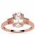 Morganite Ring with Natural Pink Diamond in 9K Rose Gold 1.65cts