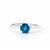 Ceylon Blue Topaz Ring in Sterling Silver 1cts