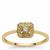 Golden Ivory Diamonds Ring in 9K Gold 0.38ct