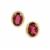 Congo Pink Tourmaline Earrings in 9K Gold 1.45cts