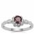 Burmese Spinel Ring with White Zircon in Sterling Silver 0.69ct