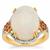 Ethiopian Opal, Pink Tourmaline Ring with Diamond in 18K Gold 5.85cts