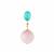 Pink Opal Pendant with Amazonite in Gold Tone Sterling Silver 10.50cts
