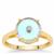 Lehrer Torus Ring Sundown Topaz Ring with Diamond in 9K Gold 3.45cts