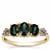 Itatiaia Tourmaline Ring with White Zircon in 9K Gold 1.30cts
