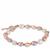 Multi-Colour Freshwater Cultured Pearl Rose Gold Tone Sterling Silver Bracelet