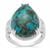 Copper Mojave Turquoise Ring with Natural Zircon in Sterling Silver 12.75cts
