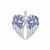 AA Tanzanite Pendant with White Zircon in Sterling Silver 4.30cts