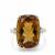 Cognac Quartz Ring with White Zircon in Sterling Silver 13.55cts