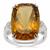 Cognac Quartz Ring with White Zircon in Sterling Silver 13.55cts