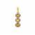 Nigerian Yellow Tourmaline Pendant with White Zircon in 9K Gold 1.25cts