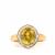 Ambilobe Sphene Ring with Diamond in 18K Gold 4cts
