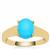 Sleeping Beauty Turquoise Ring in Gold Plated Sterling Silver 1.60cts
