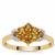 Apache Demantoid Garnet Ring with Diamond in 9K Gold 0.70ct