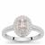 Idar Pink Morganite Ring with White Zircon in Sterling Silver 0.70ct