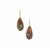 Copper Mojave Turquoise Earrings in Gold Plated Sterling Silver 15.50cts