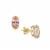 Pink Morganite Earrings in 9K Gold 1.35cts