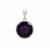 Zambian Amethyst Pendant with White Zircon in Sterling Silver 9.25cts