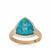 Neon Apatite Ring with Diamonds in 18K Gold 4.90cts