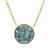 Copper Mojave Turquoise Necklace in Gold Plated Sterling Silver 11.85cts