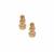 9K Gold Graduated Rose Drop Earrings 1.68g